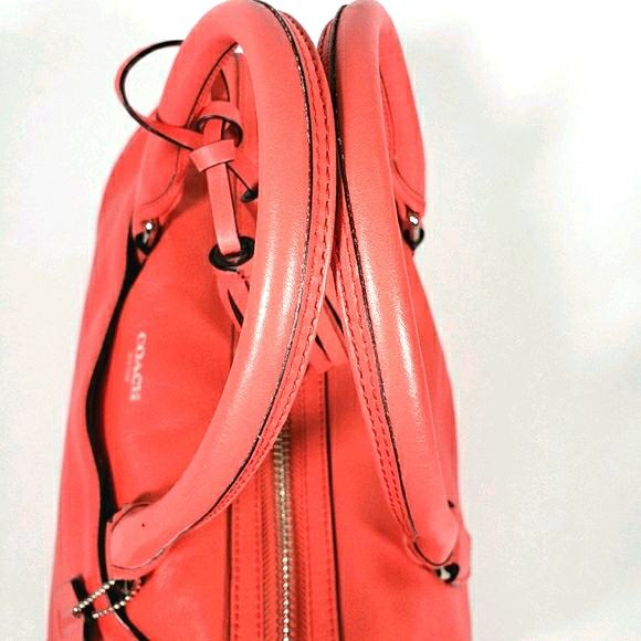 Coach Coral Bowler Hand Bag With Dust Bag - Picture 10 of 16